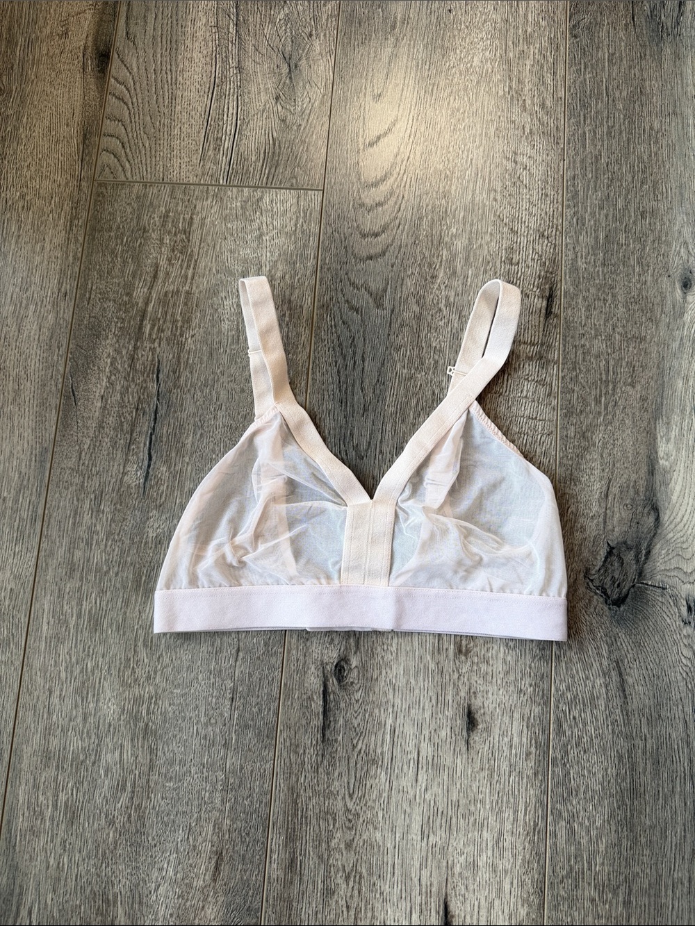Le Mystere Sheer Triangle Bralette in Light Pink